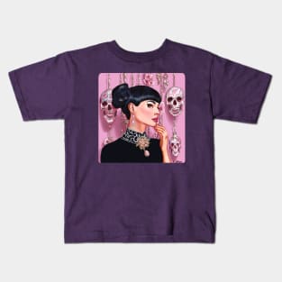 Goth fashion girl Kids T-Shirt